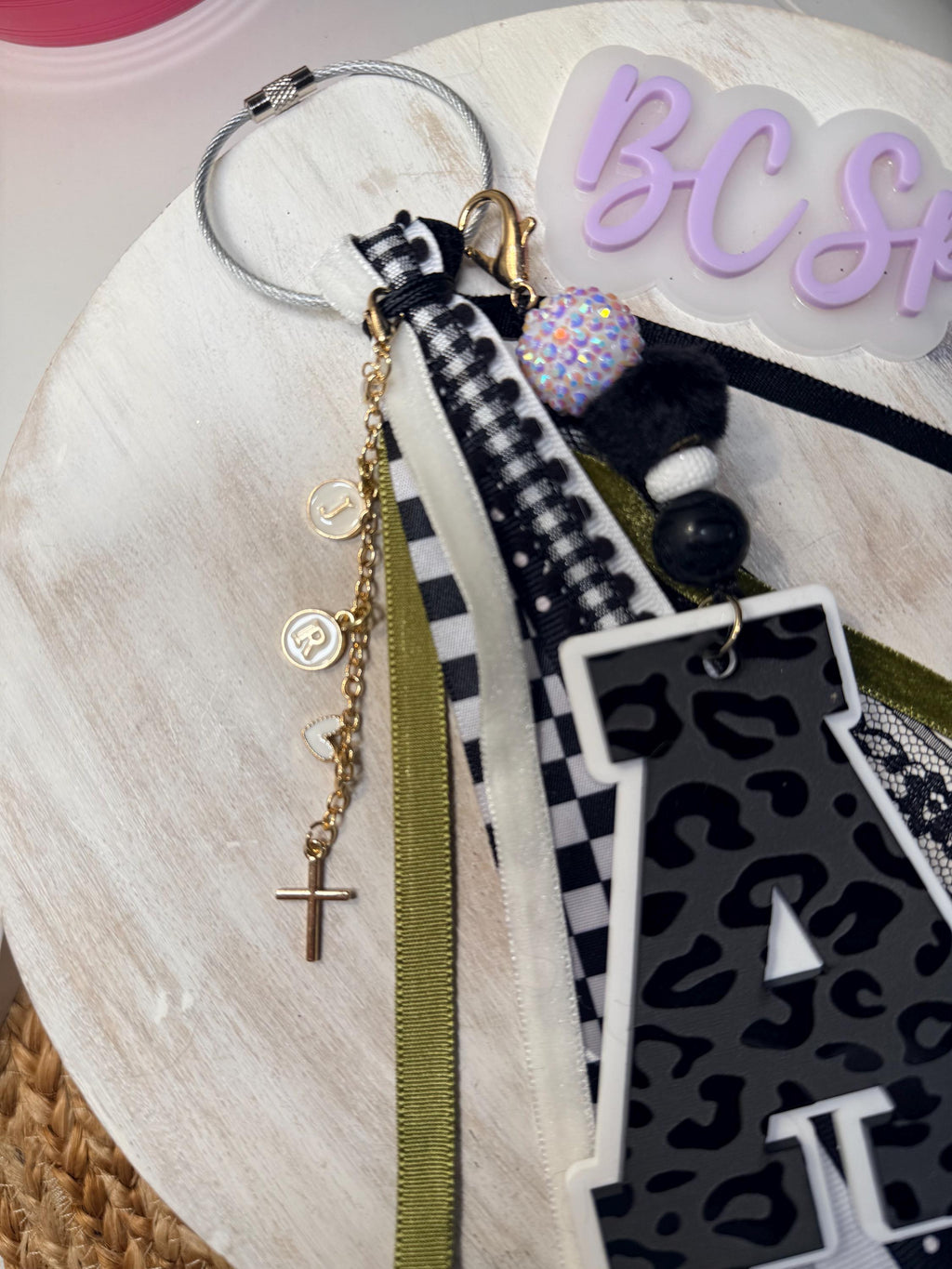 Personalized initial Bag Tag