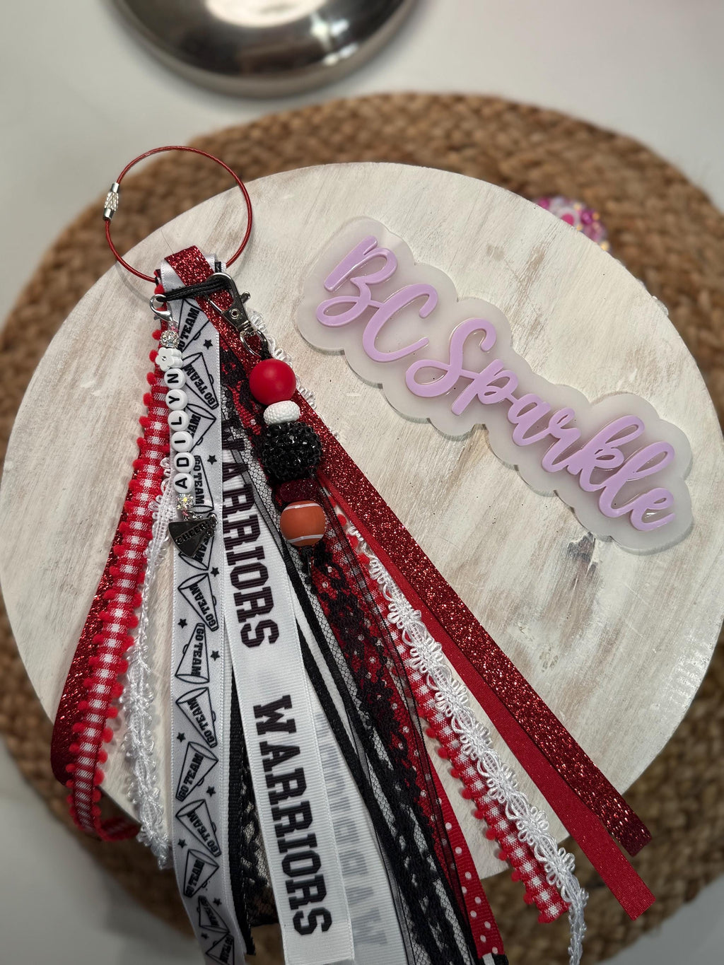 Custom Cheerleader Bag Tag