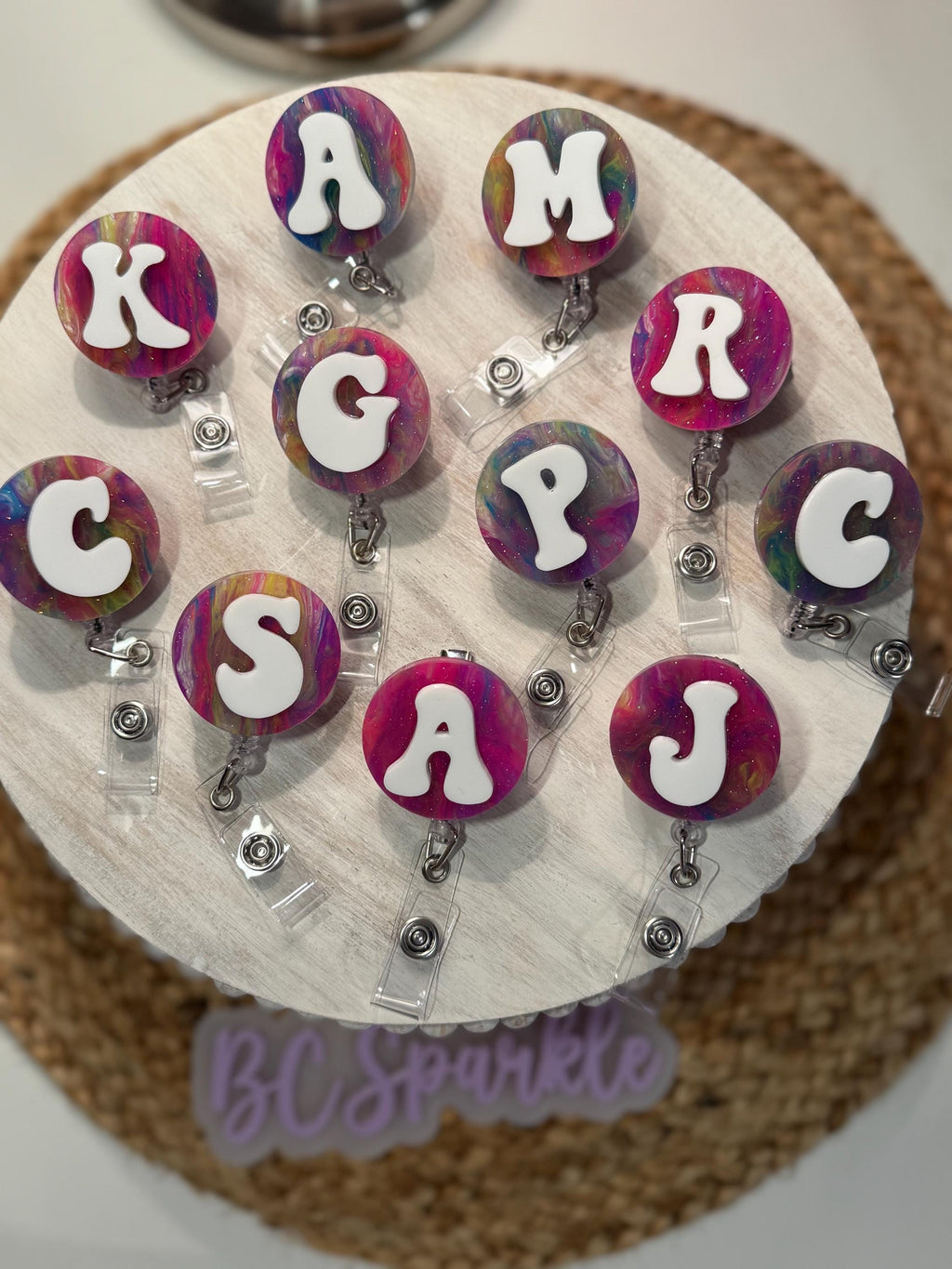 Personalized Initial Badge Reel