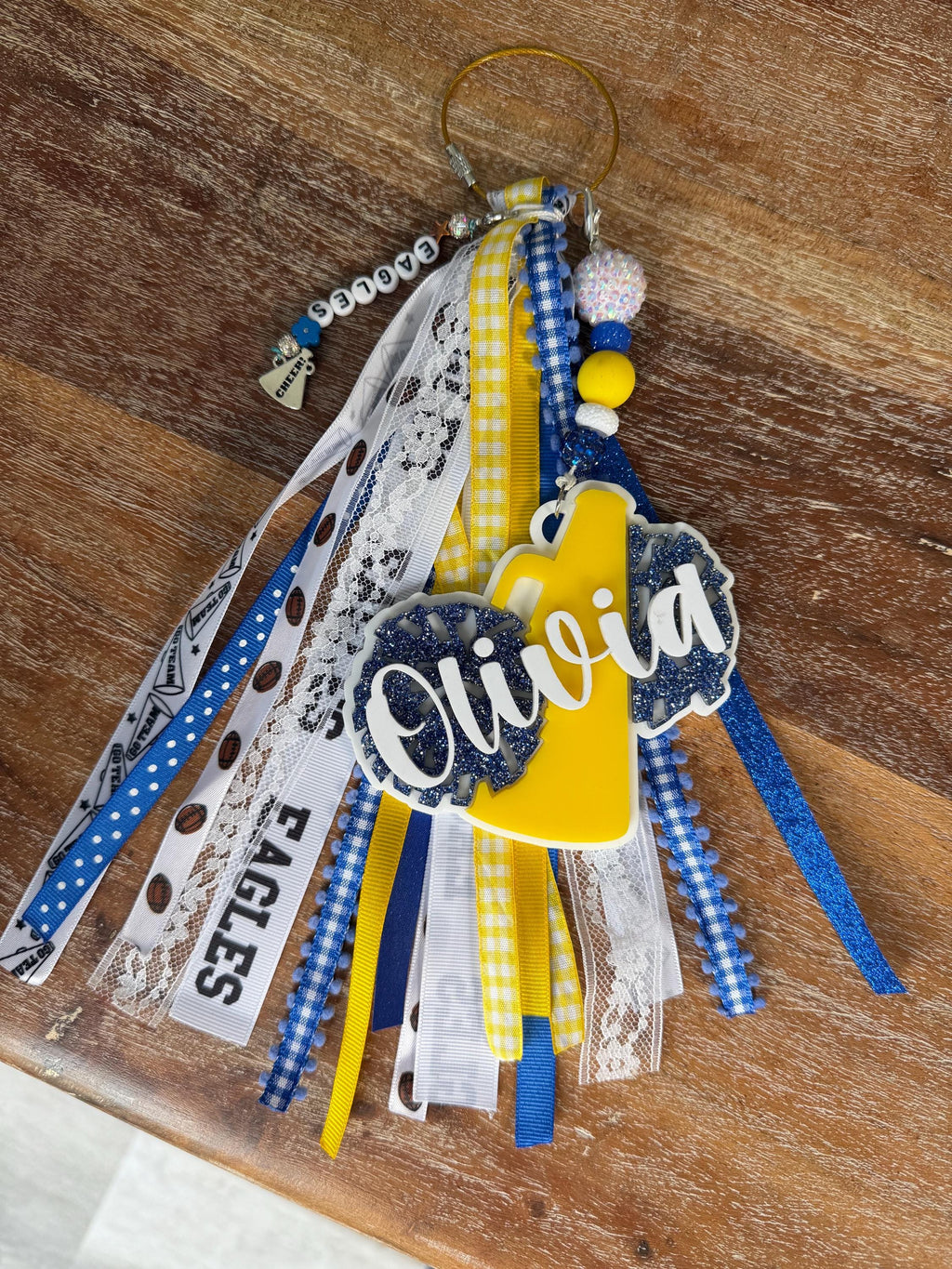 Custom Cheerleader Bag Tag